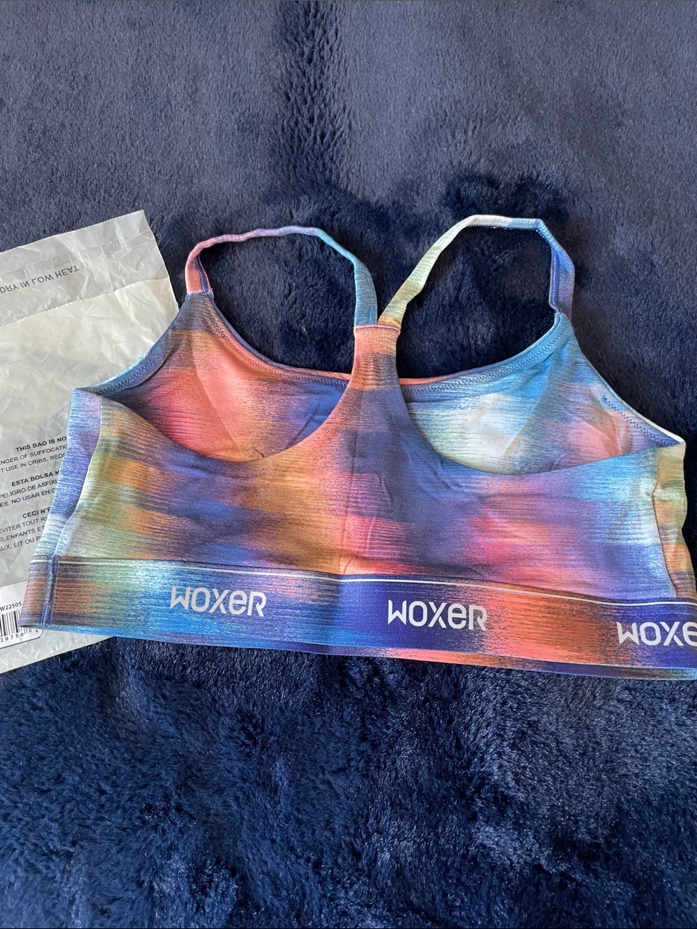 Woxer Multicolor Tie-Dye Racerback Sports Bra - Picture 4 of 4